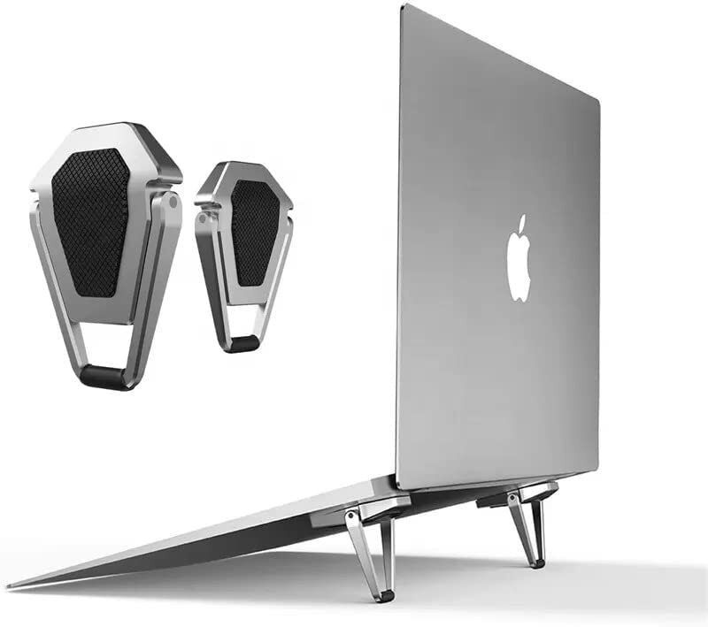 ELWIORA LAPTOP STAND Non Slip Aluminium Folding Portable Laptop Stand Aluminium Rotatable Laptop Stand Compatible with Universal Laptops-image-10