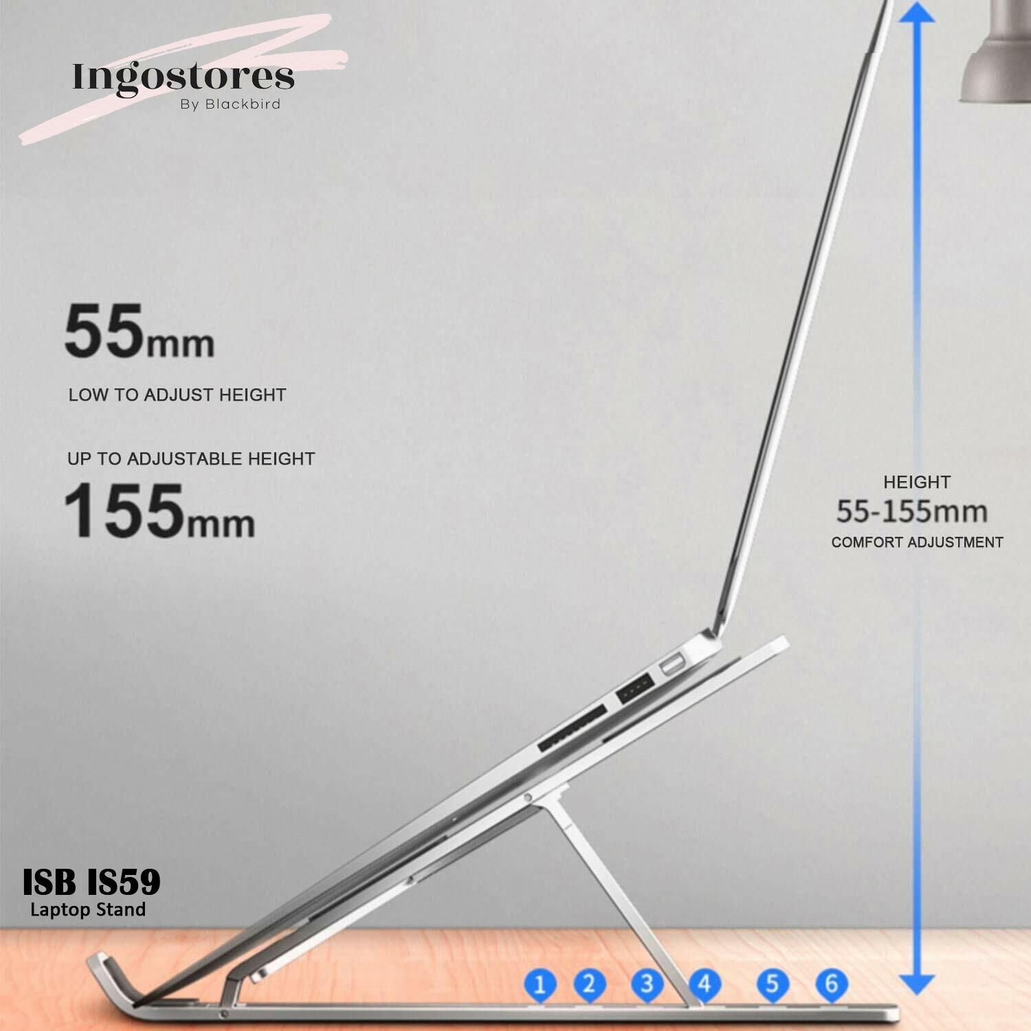 ingostores By Blackbird Alloy Adjustable, Portable, Foldable, Multipurpose, Affordable ISB_IS59 Laptop Stand-image-7