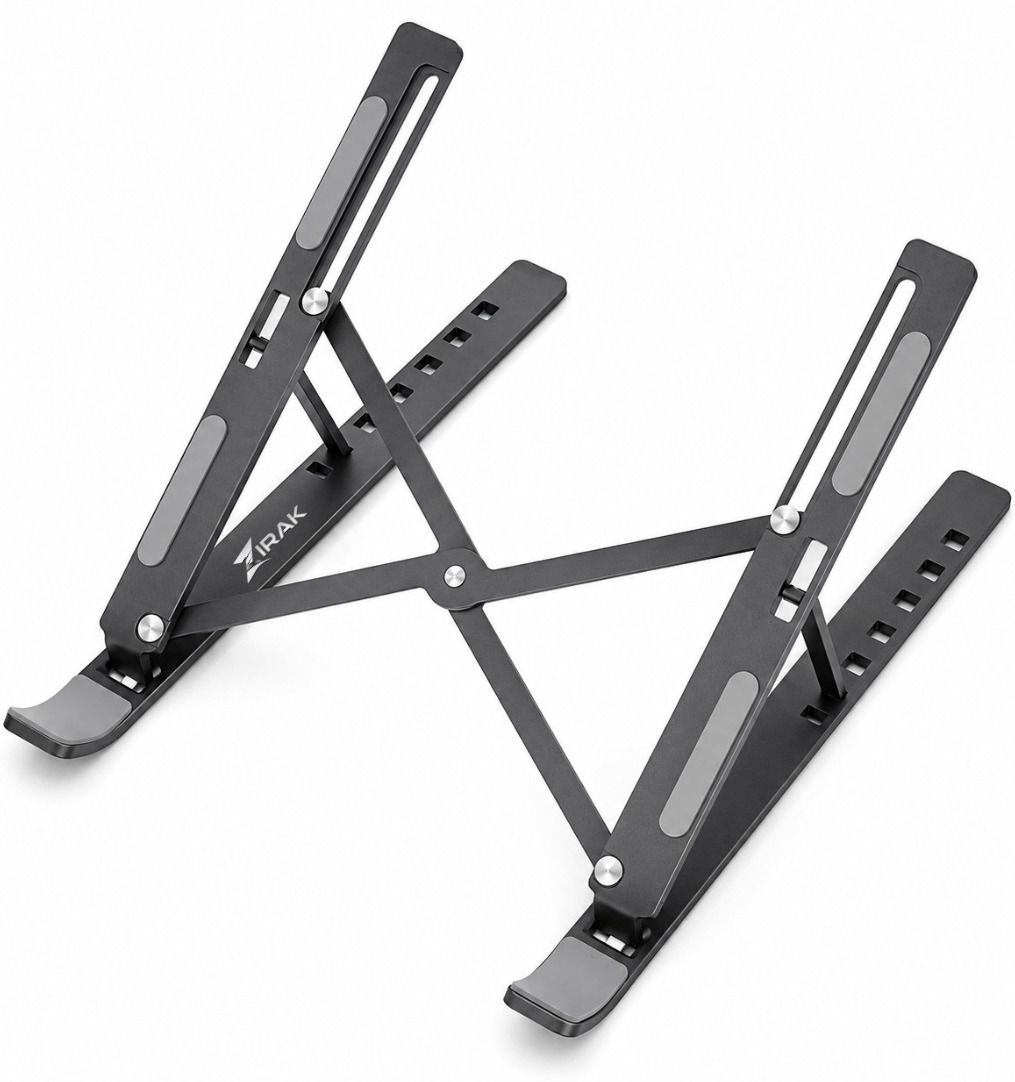 ZIRAK Ergonomic Laptop Holder Foldable Design for Desk Office and Home Use Ergonomic Laptop Holder Foldable Design for Desk Office and Home Use Iron Laptop Stand with Adjustable Height Compatible with Universal Laptops-image-14