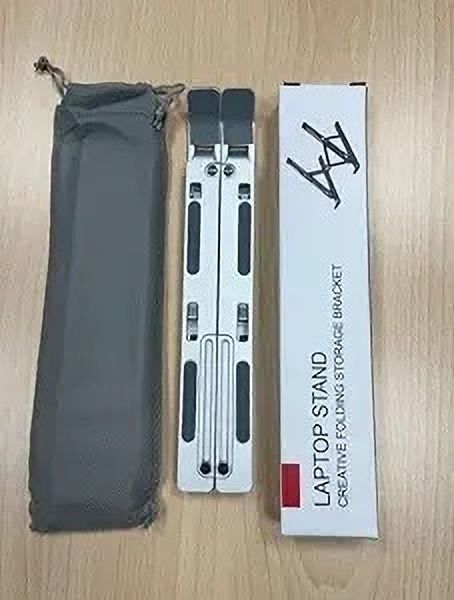 Vijay Portable Laptop Stand, Foldable Aluminium Storage Aluminium Laptop Stand with Adjustable Height Compatible with Universal Laptops-image-21
