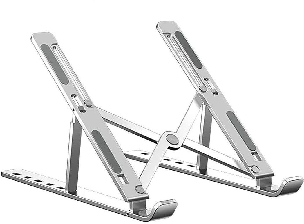 Viktarma Adjustable Laptop Stand with 360° Rotating Base Tabletop Ergonomic Foldable Laptop Stand,Adjustable Laptop Stand,Aluminum Laptop Stands,Ergonomic Laptop Aluminium Laptop Stand with Adjustable Height Compatible with Universal Laptops-image-8