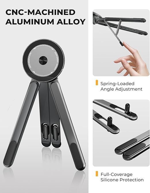 BLAGO Magnetic Mobile Stand Aluminium Rotatable Laptop Stand with Adjustable Height Compatible with Universal Laptops-picture-11