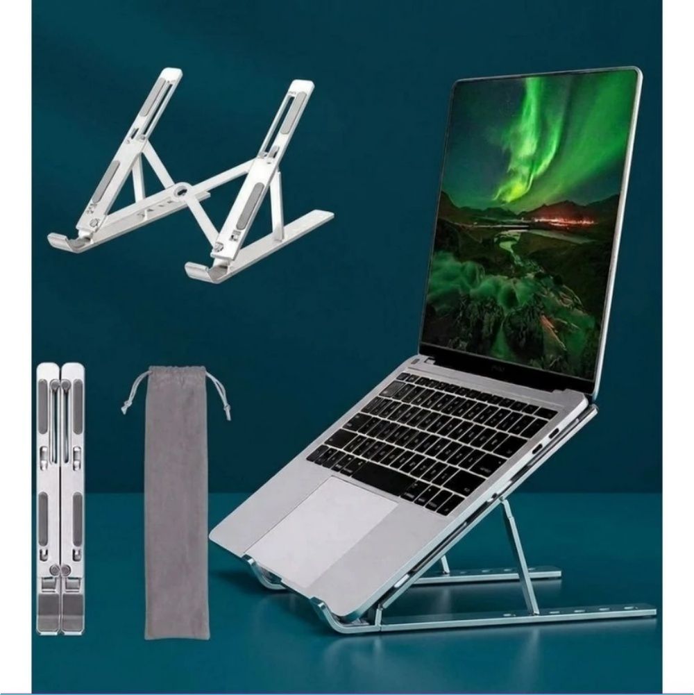 gifthub Laptop Aluminium Stand_50 Aluminium Rotatable Laptop Stand with Adjustable Height Compatible with Universal Laptops-picture-11