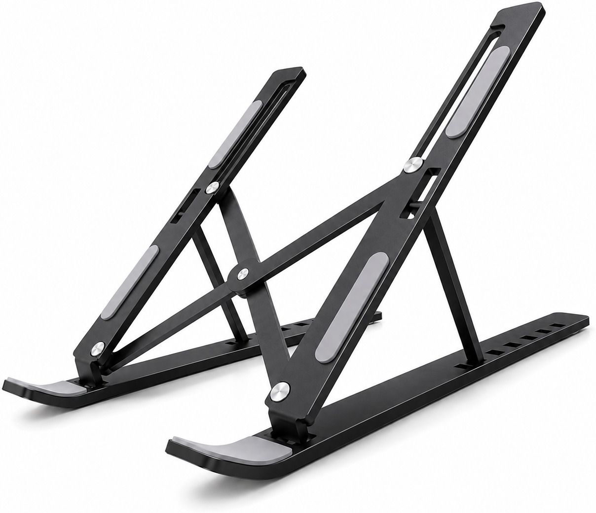 ZIRAK Adjustable Foldable Laptop Holder for MacBook Notebook and Tablets Adjustable Foldable Laptop Holder for MacBook Notebook and Tablets Iron Laptop Stand with Adjustable Height Compatible with Universal Laptops-image-49