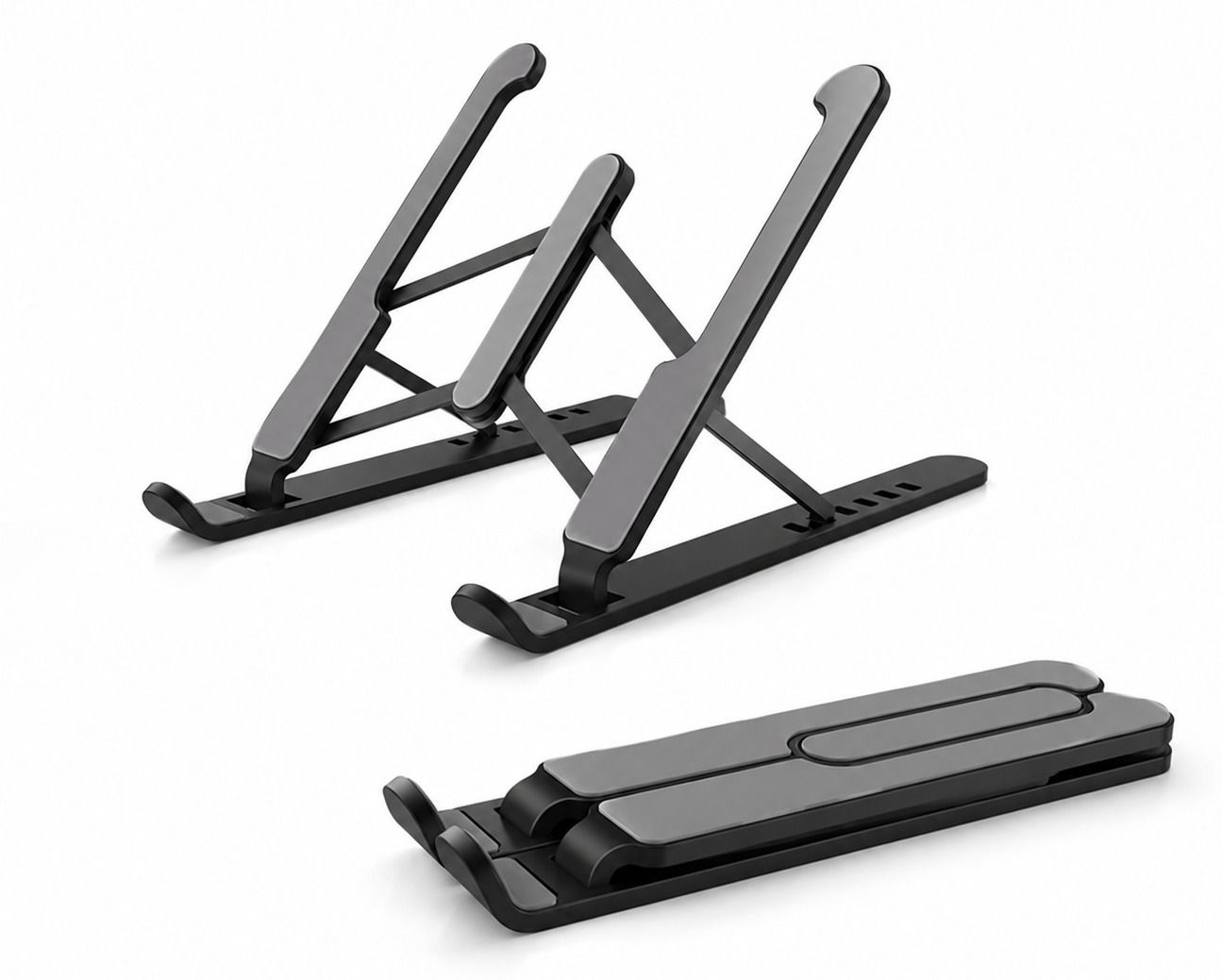 EMPIREOFRAWANA Adjustable angle and Foldable silver Laptop Desk Stand EOR-021 Aluminium, Stainless Steel Laptop Stand with Adjustable Height Compatible with Universal, 26 - 35 cm Laptops-image-20