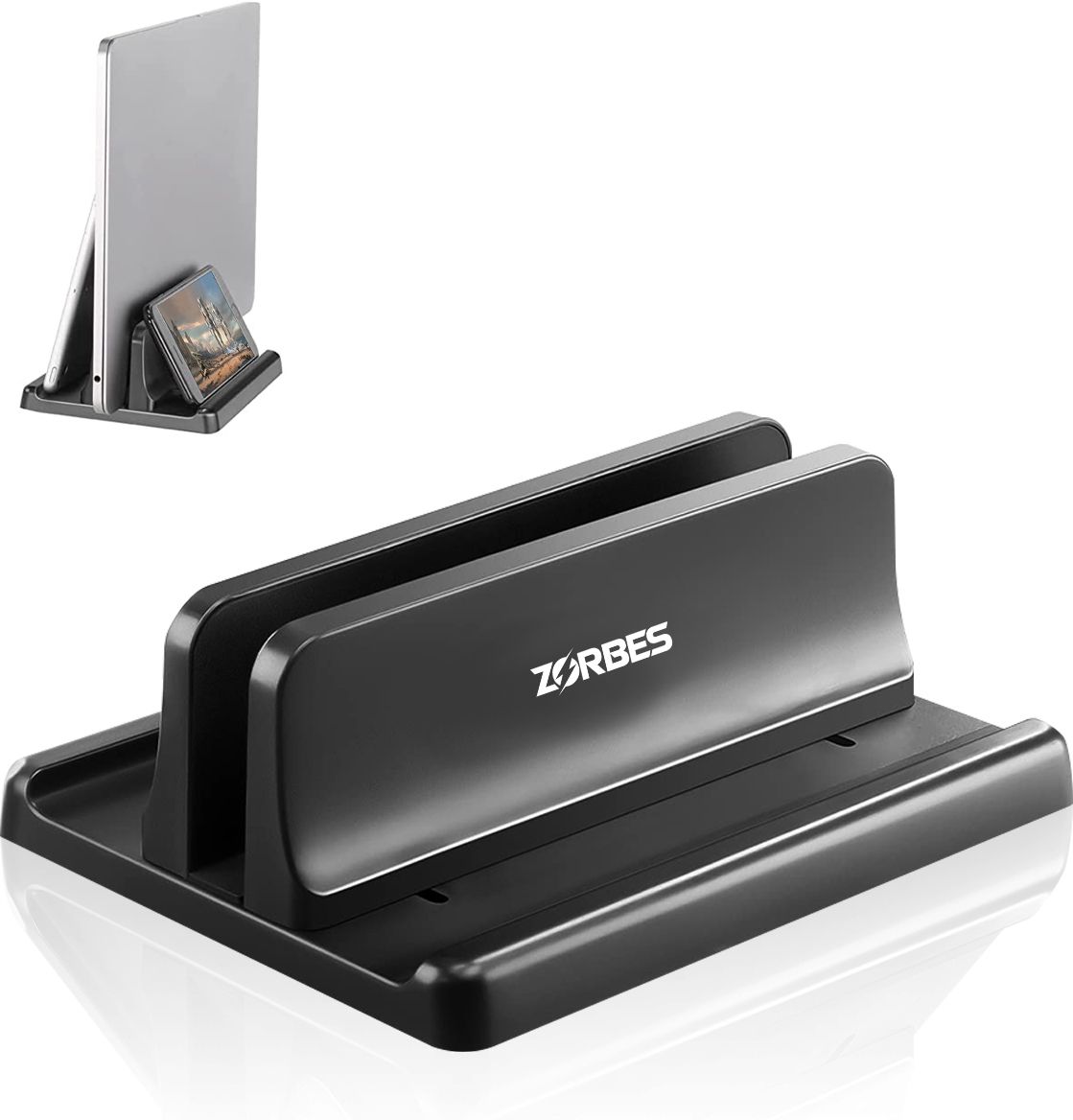 Zomei Laptop Stand Holder for iPad MacBook, 13 Inch Phone Stand Organizer Rack Plastic Desk Stand Rotatable Laptop Stand Compatible with Universal Laptops-image-15