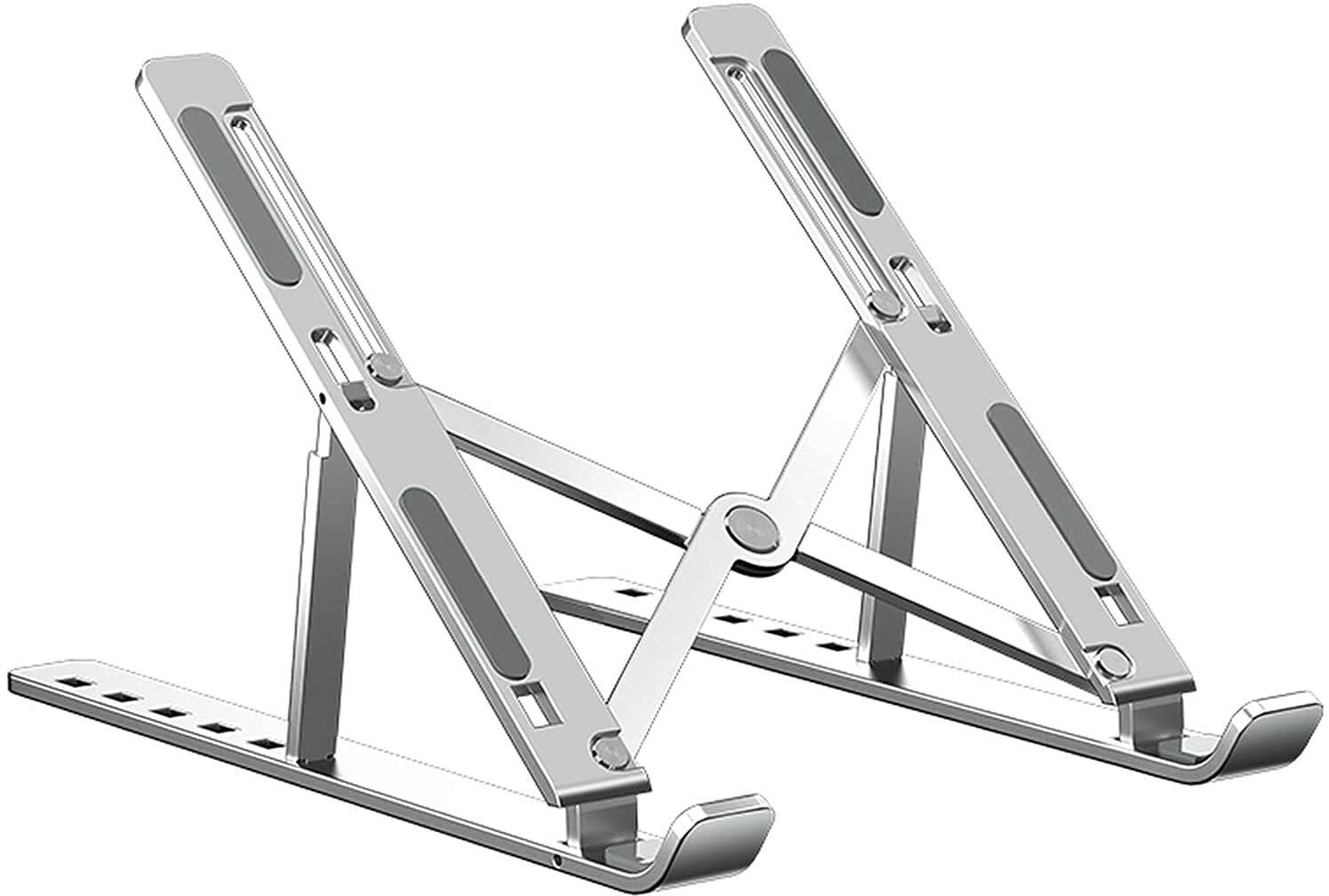 FABFIZA Laptop Stand/Laptop Holder Riser/Computer Tablet Stand 6 Angles Adjustable Aluminium Desk Stand Laptop Stand with Adjustable Height Compatible with Universal Laptops-image-15