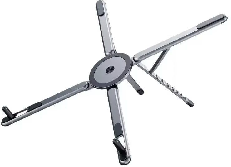 Auslese Foldable Aluminium Laptop Stand for Tablet Adjustable Holder Aus-001 Aluminium Laptop Stand with Adjustable Height Compatible with Universal Laptops-image-34
