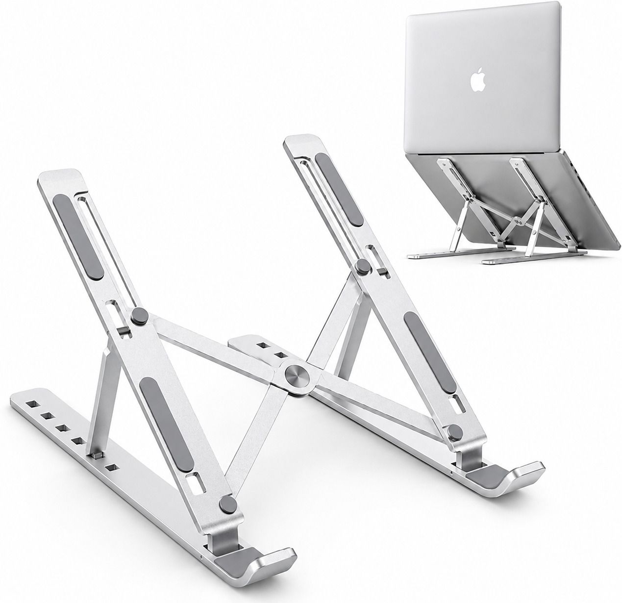 ABZONIC Adjustable Aluminum Laptop Stand Adjustable Aluminum Laptop Stand Aluminium Laptop Stand with Adjustable Height Compatible with 26 - 35 cm Laptops-image-49