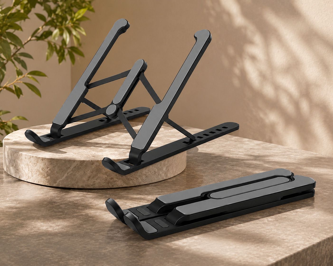EMPIREOFRAWANA Adjustable angle and Foldable silver Laptop Desk Stand EOR-021.10 Aluminium, Stainless Steel Laptop Stand with Adjustable Height Compatible with Universal, 26 - 35 cm Laptops-image-21