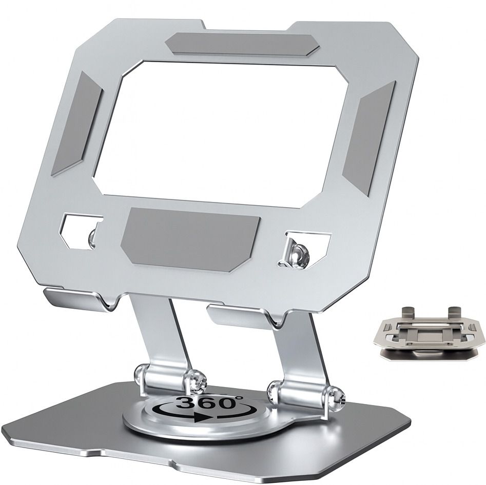 ShopDropStore Aluminium Tablet Stand Rotating Base Foldable Compatible For 4-13 Inch Mobile Holder-picture-21