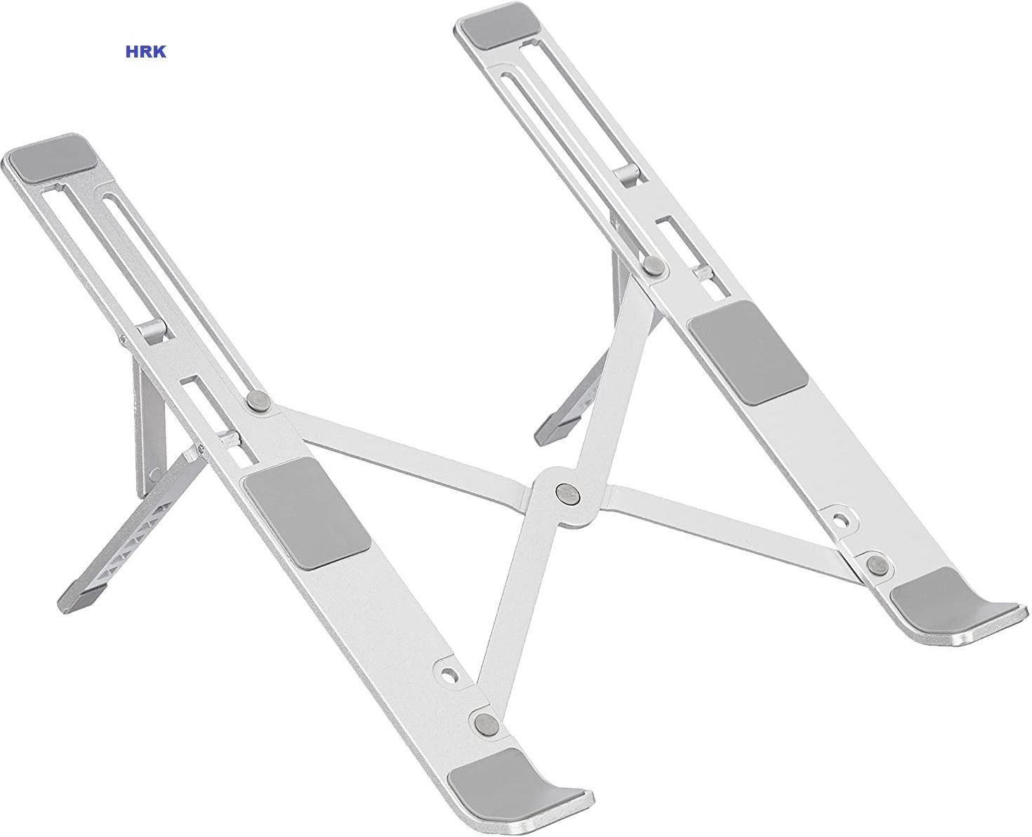 HRK Aluminium Portable Notebook Holder Adjustable Foldable Ventilated Desk Tablet Laptop Stand for New Apple MacBook Pro Air and ASUS Samsung HP Dell Acer Laptop Stand-picture-13