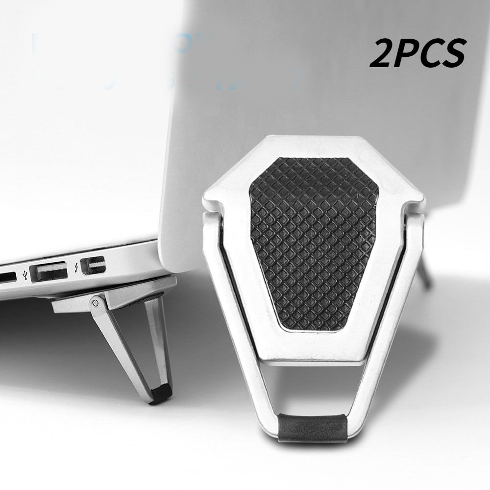 BUFONA Lightweight Desk, Foldable Laptop Cooling Stand Portable Laptop Stand holder Laptop Riser Stand Mini Cooling Pad Mini Invisible Laptop Riser Laptop Holder Aluminium Rotatable Laptop Stand Compatible with Universal Laptops-image-14