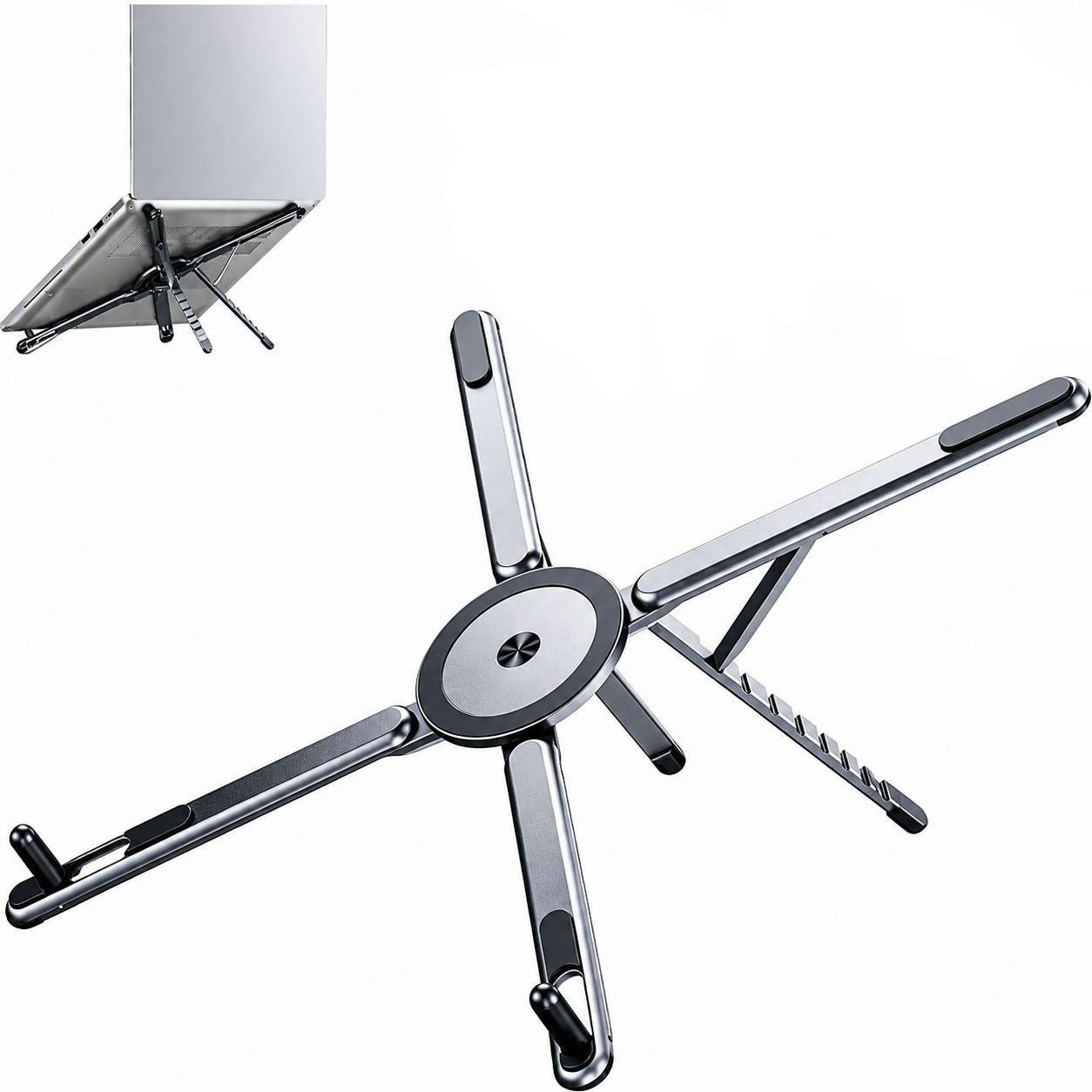 Tart Reduces Neck Strain Aluminium Rotatable Laptop Stand with Adjustable Height Compatible with Universal Laptops-picture-16
