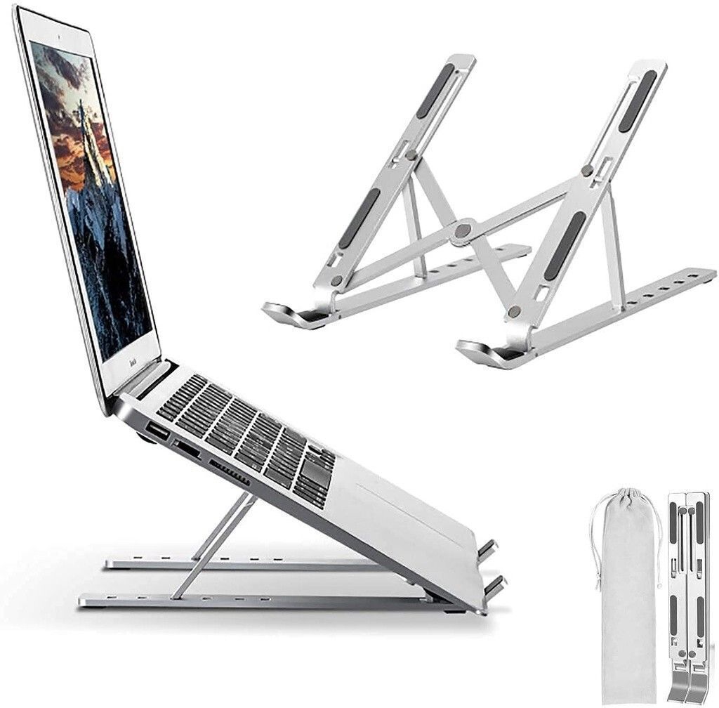 Ablue Clipper Alluminium Laptop Stand for Office use,Home Use,Movable Aluminium Laptop Stand with Adjustable Height Compatible with Universal Laptops-image-39