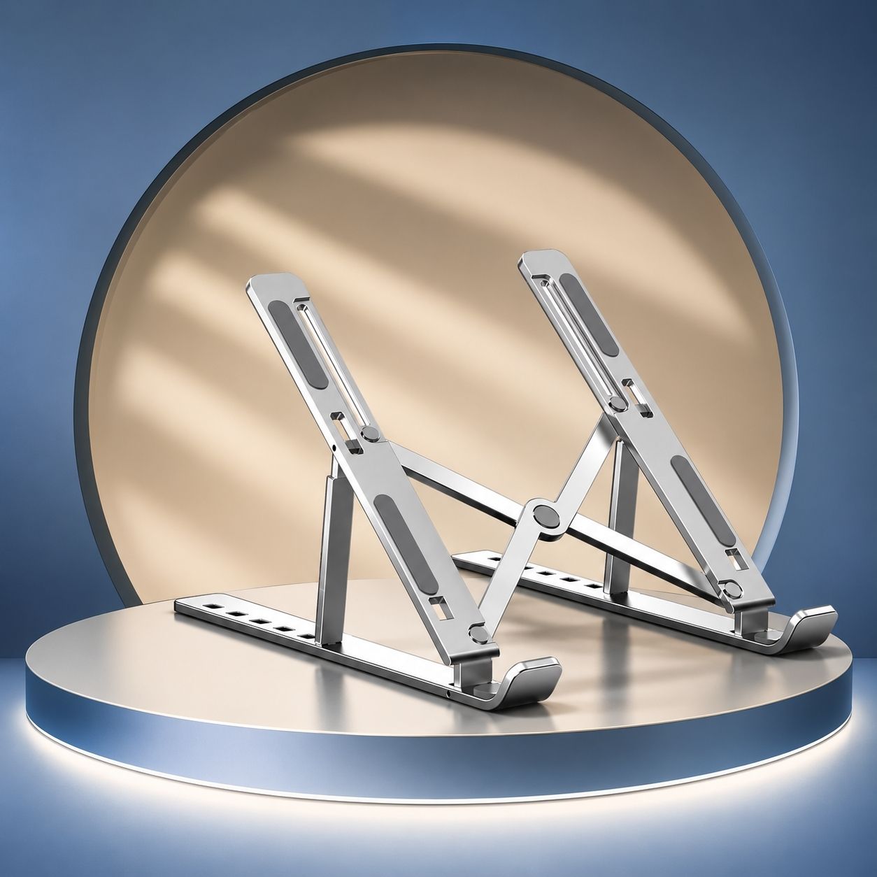 ATMHM LAPTOP STAND ADJUSTABLE LAPTOP STAND Aluminium Rotatable Laptop Stand with Adjustable Height Compatible with Universal Laptops-image-7