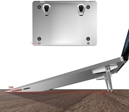 BUFONA Lightweight Desk, Foldable Laptop Cooling Stand Portable Laptop Stand holder Foldable Portable Lightweight Desk, Laptop Cooling Stand Laptop Stand holder Aluminium Rotatable Laptop Stand Compatible with Universal Laptops-image-46