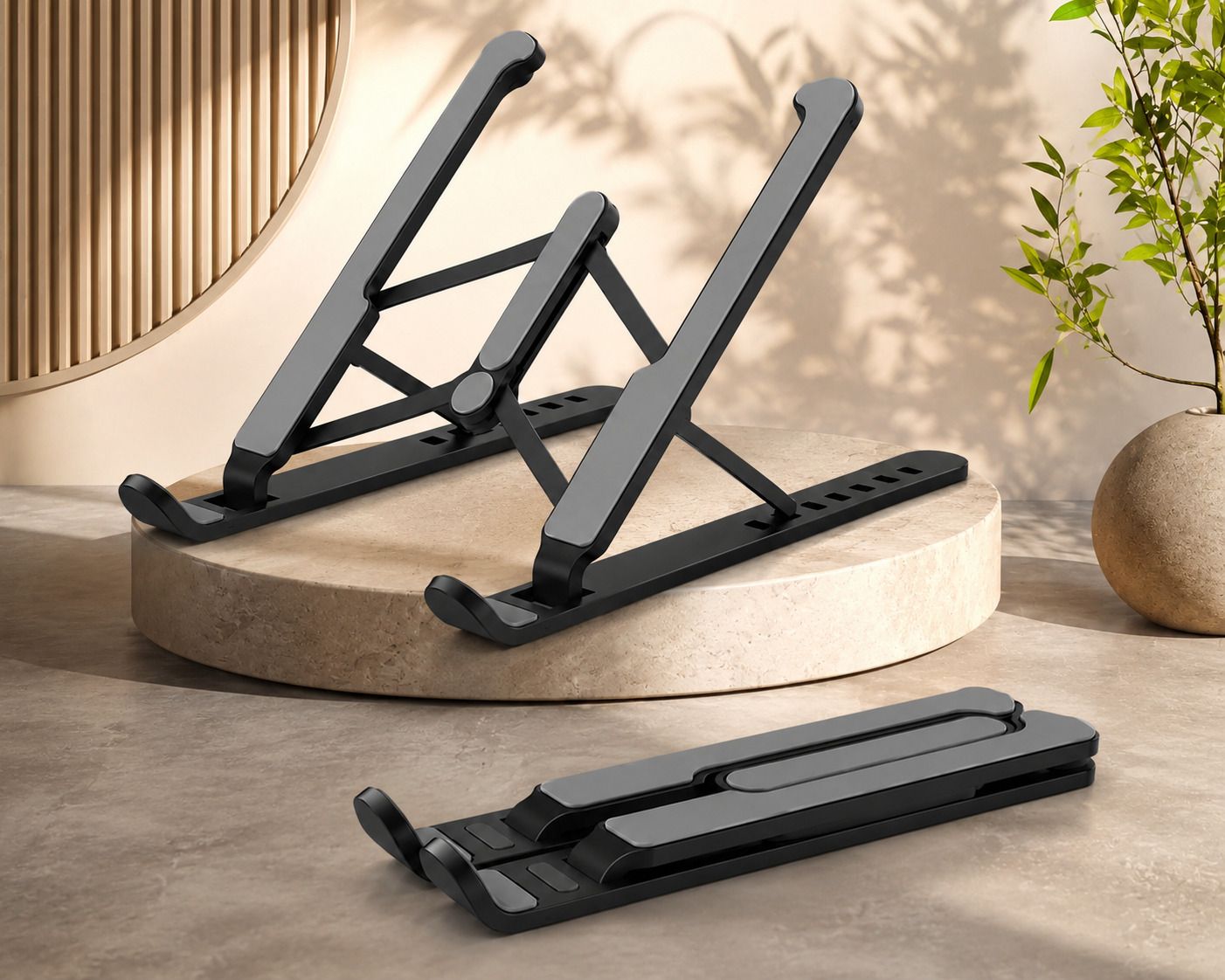 EMPIREOFRAWANA Adjustable angle and Foldable silver Laptop Desk Stand EOR-021.11 Aluminium, Stainless Steel Laptop Stand with Adjustable Height Compatible with Universal, 26 - 35 cm Laptops-image-26