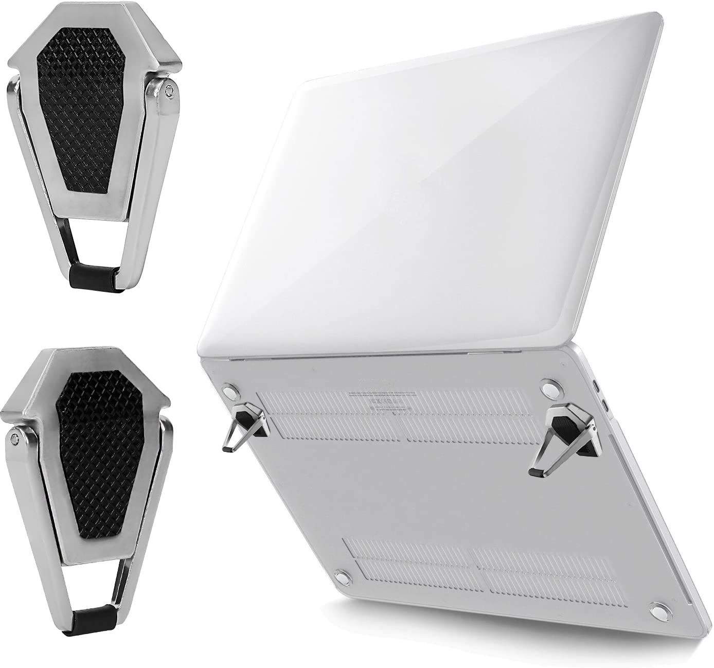 RECTITUDE Folding Laptop Stand Non-Slip Base Tabletop Risers for All Size Laptop & Tablet Iron Floor and Desk Stand Laptop Stand Compatible with Universal Laptops-image-4