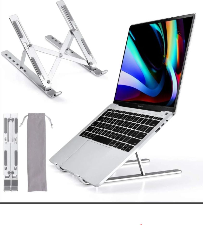 ABC 123 Aluminium Rotatable Laptop Stand with Adjustable Height Compatible with 26 - 35 cm Laptops-picture-29