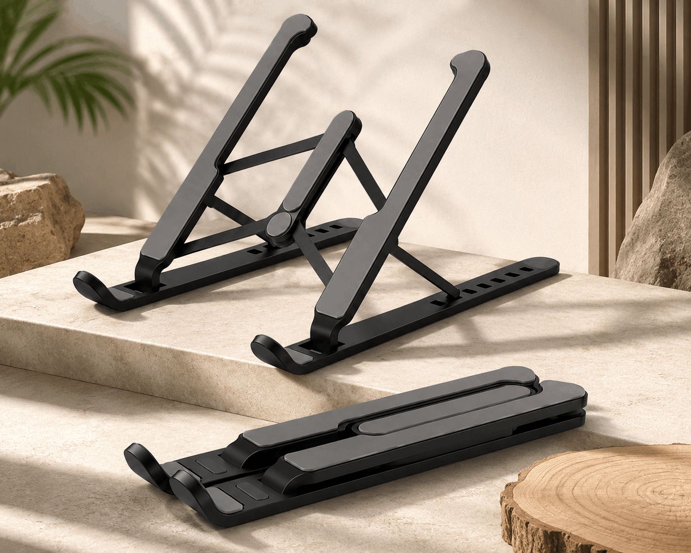 EMPIREOFRAWANA Adjustable angle and Foldable silver Laptop Desk Stand EOR-021.8 Aluminium, Stainless Steel Laptop Stand with Adjustable Height Compatible with Universal, 26 - 35 cm Laptops-image-22