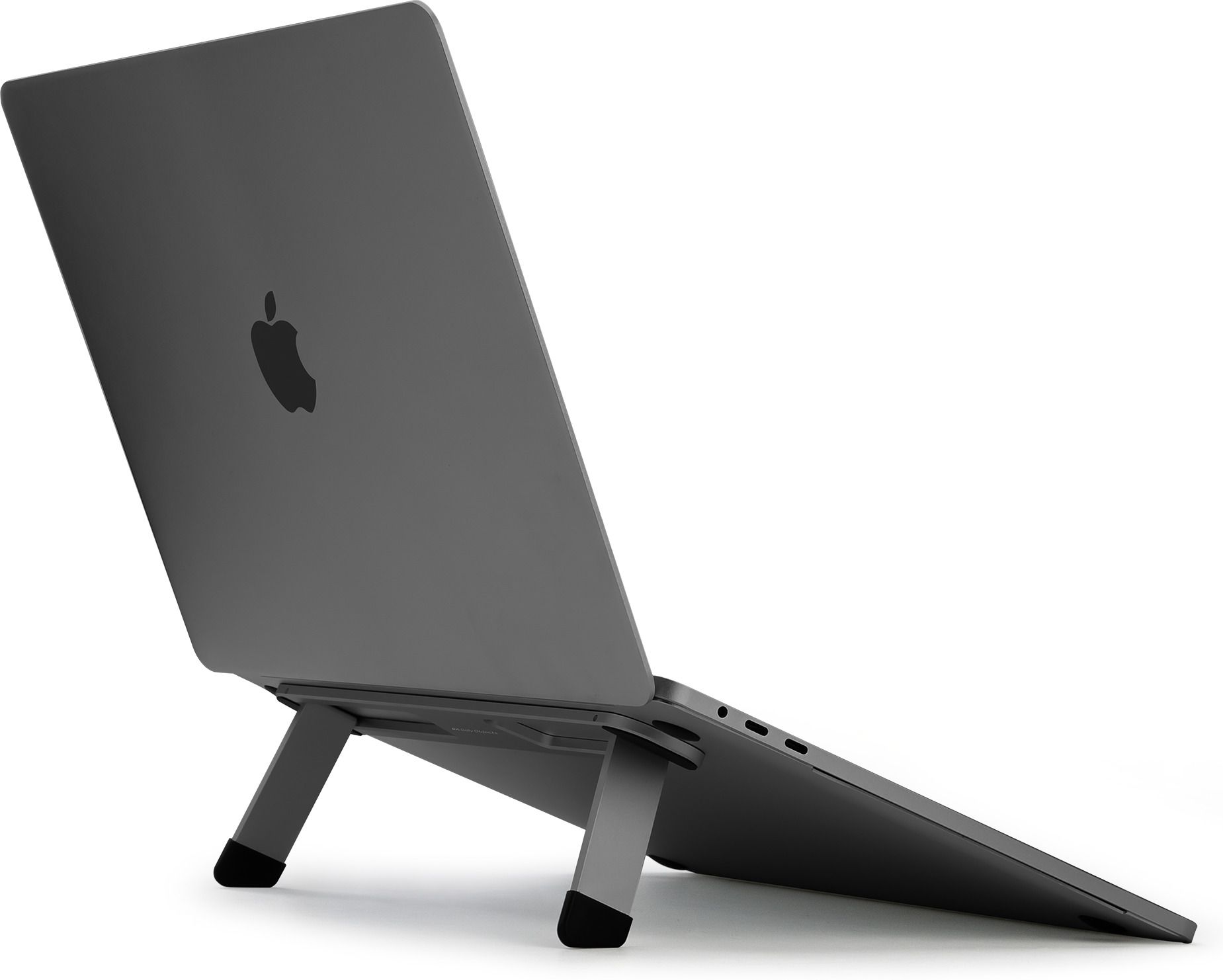 DailyObjects Osgo - Folding Laptop/Tablet Stand (Space Grey) OSGO-FLDIG-LAPTOP-TBLT-STND Aluminium Desk Stand Laptop Stand with Adjustable Height Compatible with Universal Laptops-image-1