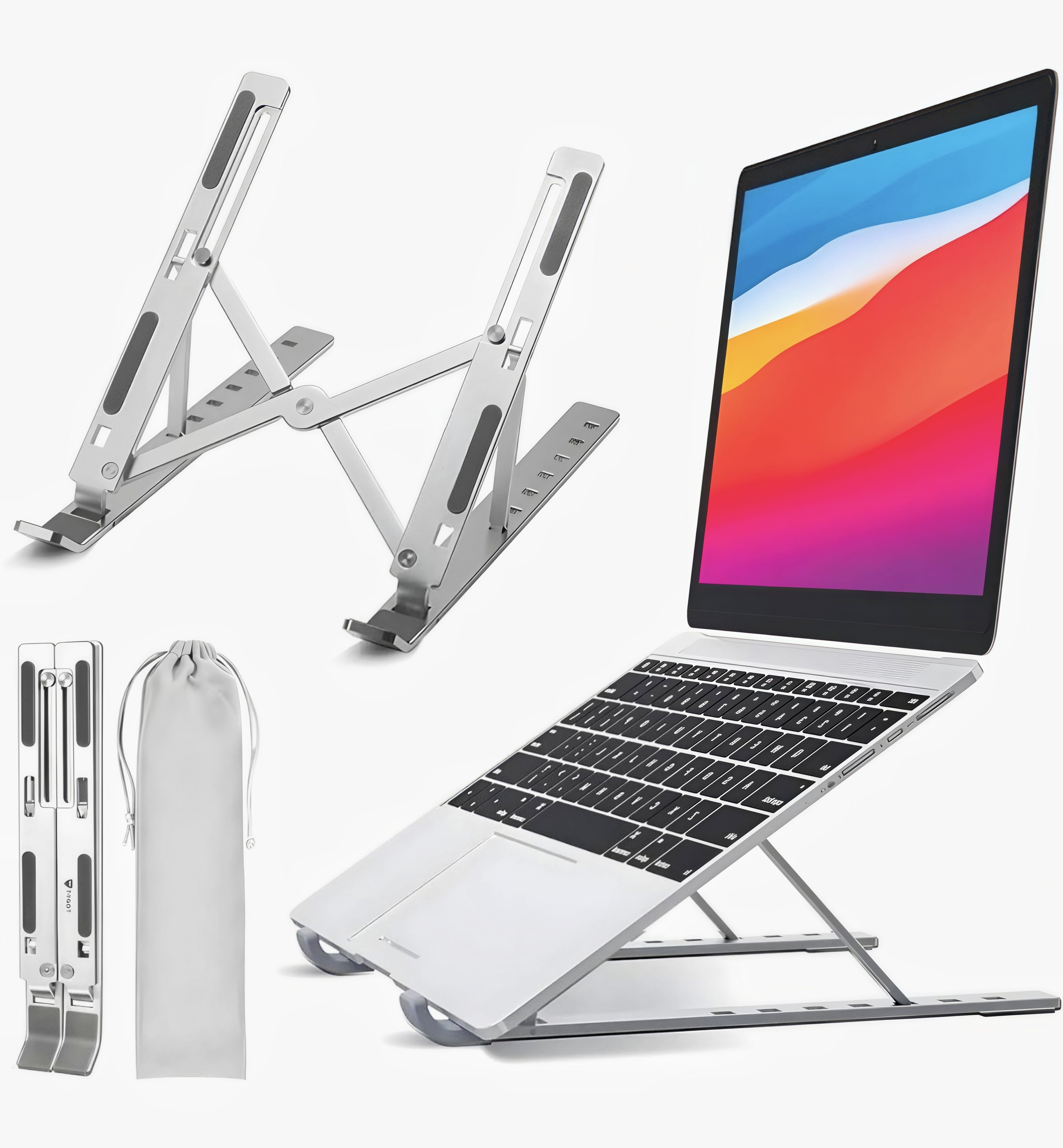 Primeweb Laptop stand FLS-01 Aluminium Rotatable Laptop Stand with Adjustable Height Compatible with 40 - 44cm Laptops-image-36