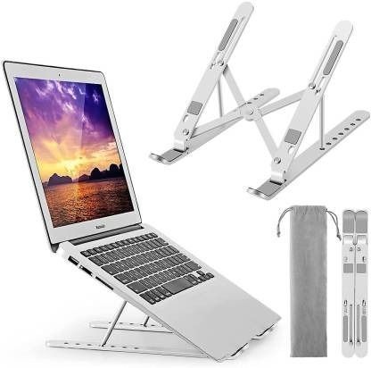 Ablue Clipper Aluminum Alloy Adjustable, Portable, Foldable, Ergonomic, Tablet Aluminum Alloy Adjustable, Portable, Foldable Aluminium Rotatable Laptop Stand with Adjustable Height Compatible with Universal Laptops-image-31
