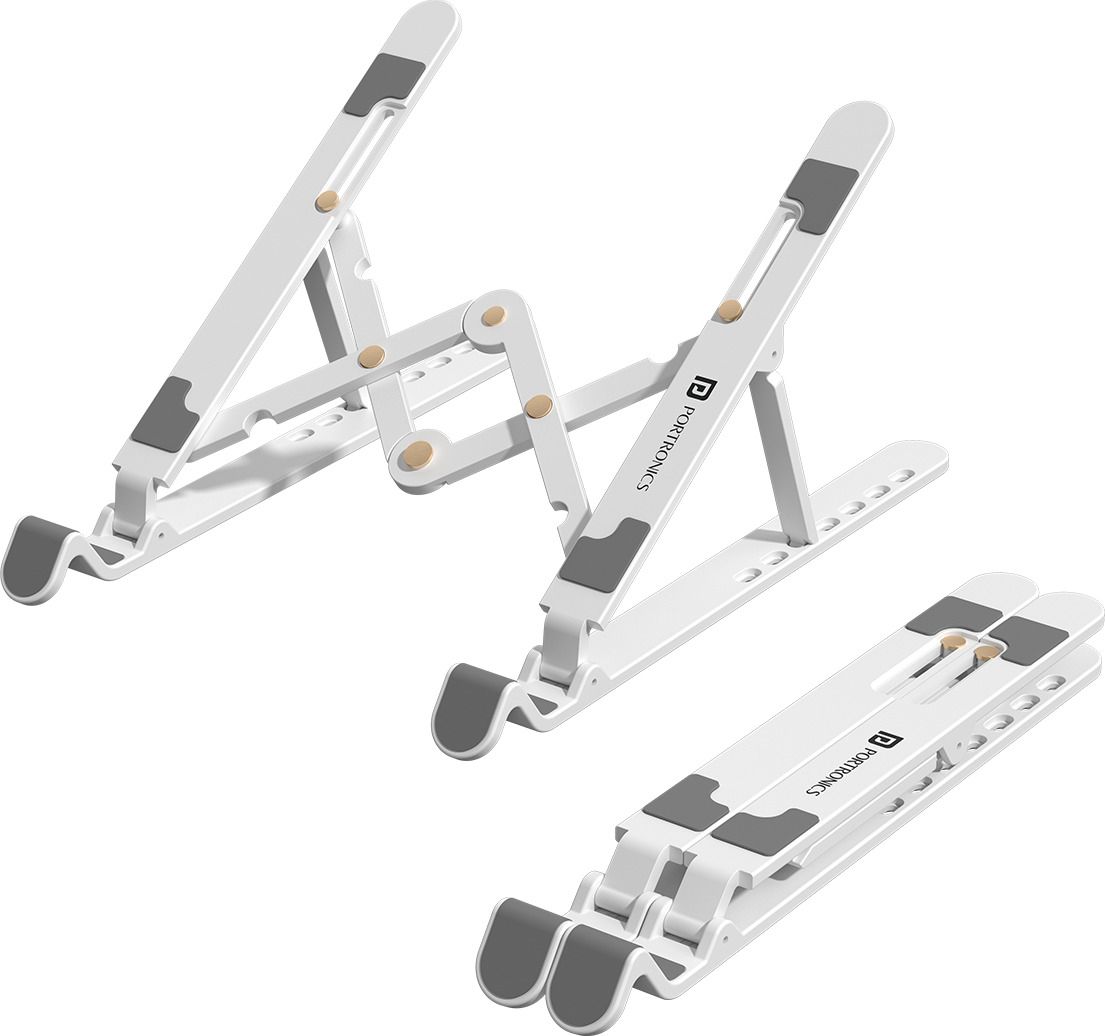 Portronics My Buddy K Lite Adjustable & Foldable Laptop Holder Riser for 15.6" Laptops POR-2139 Plastic Desk Stand Laptop Stand with Adjustable Height Compatible with Universal Laptops-image-17