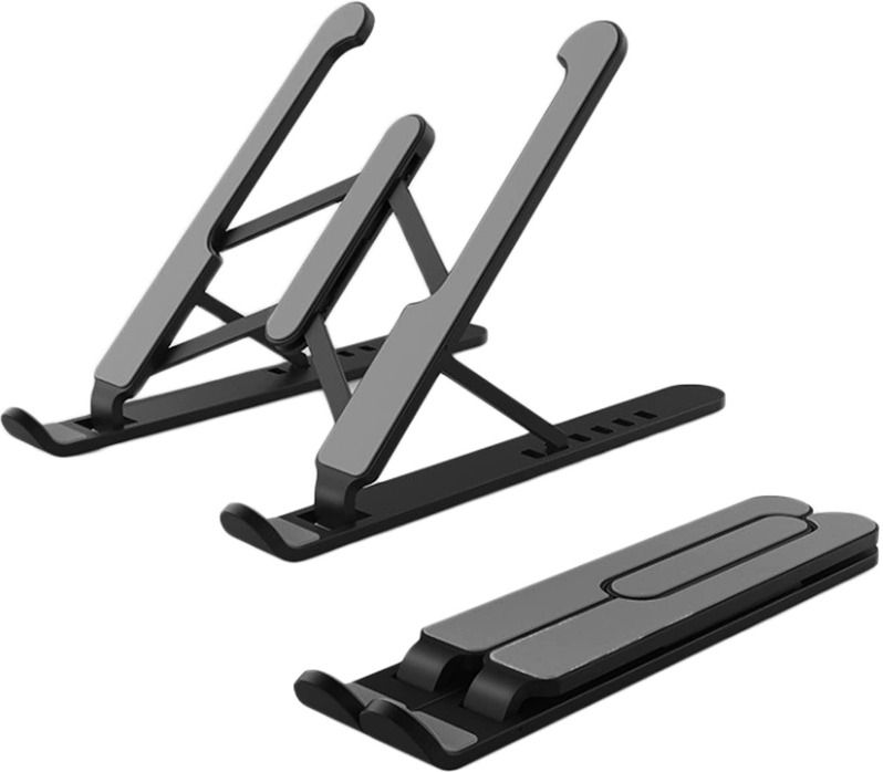 Bestor Foldable Plastic Laptop Stand for Desk Adjustable Height Portable Notebook Stand Plastic Laptop Stand with Adjustable Height Compatible with Universal Laptops-image-33