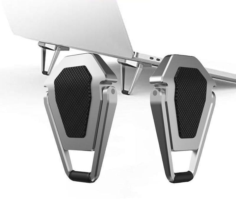 BUFONA Portable Laptop Stand for Desk, Foldable Aluminium Laptop Cooling Stand Mini Invisible Laptop Riser Laptop Holder Laptop Riser Stand Mini Cooling Pad Aluminium Rotatable Laptop Stand Compatible with Universal Laptops-image-42