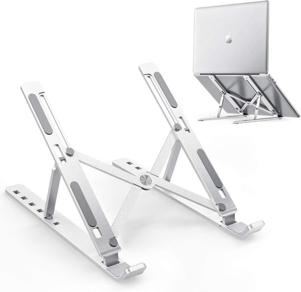 Comfortinglives Laptop Stand for 16 Inch Laptop Adjustable Portable Aluminium Design Laptop Stand for 16 Inch Laptop Aluminium Laptop Stand with Adjustable Height Compatible with Universal Laptops-image-18