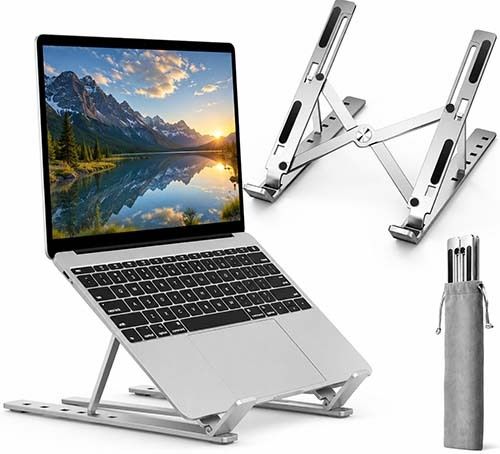 VS SHOP HUB Laptop Stand L-1 Aluminium Laptop Stand with Adjustable Height Compatible with Universal Laptops-image-17