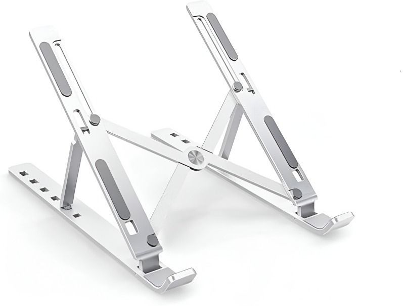TRIPI Aluminium Laptop Stand Adjustable Computer Stand bol-laptop-stand Laptop Stand Aluminum Alloy Adjustable Portable Fordable Laptop Stand lightweight (silver) Laptop Stand-image-38