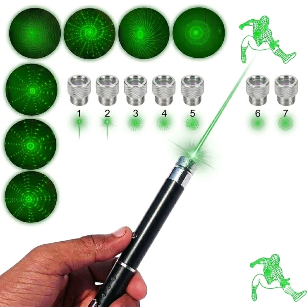 SEBON 3R Professional Green Laser Beam Pointer - 5KM Range with Pattern Head-picture-40