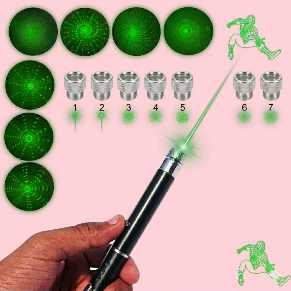 SEBON VibeX High Power Green Laser Pointer Pen with Star Pattern Cap & Security Key-picture-17