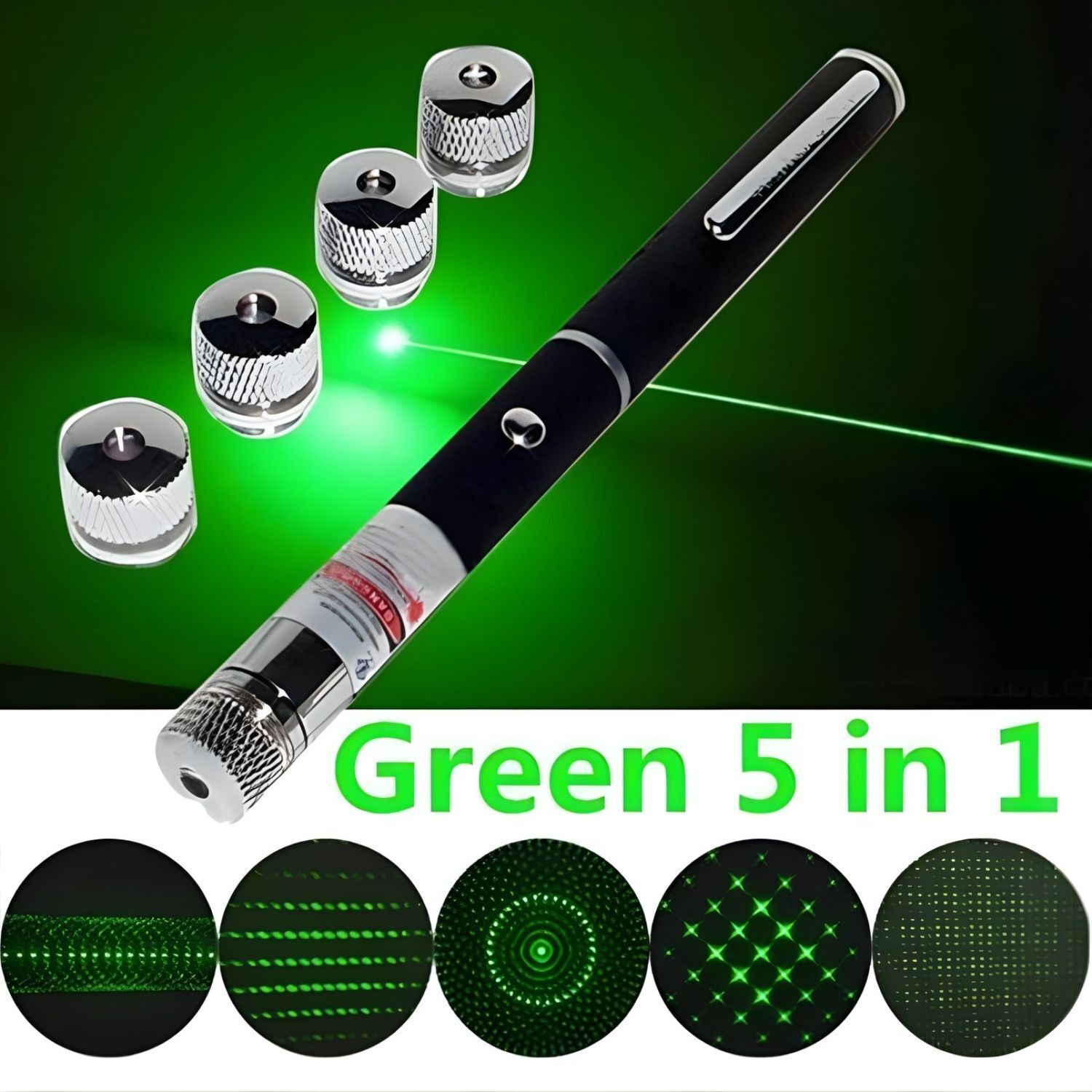 MMTELECOM 5in1 Effect Green Beam Laser Light Pen with Disco Pointer Multi-Function Control-image-46