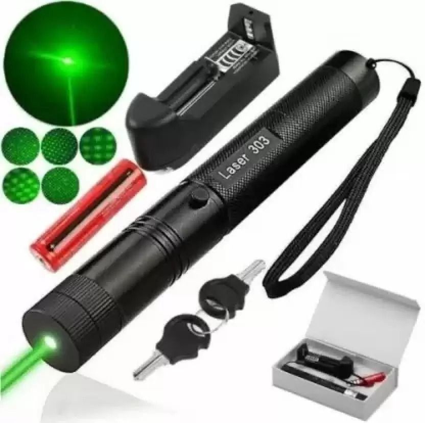 HALOZA Rechargeable Green Laser Pointer Party Pen Disco Light 5 Mile + Battery Disco