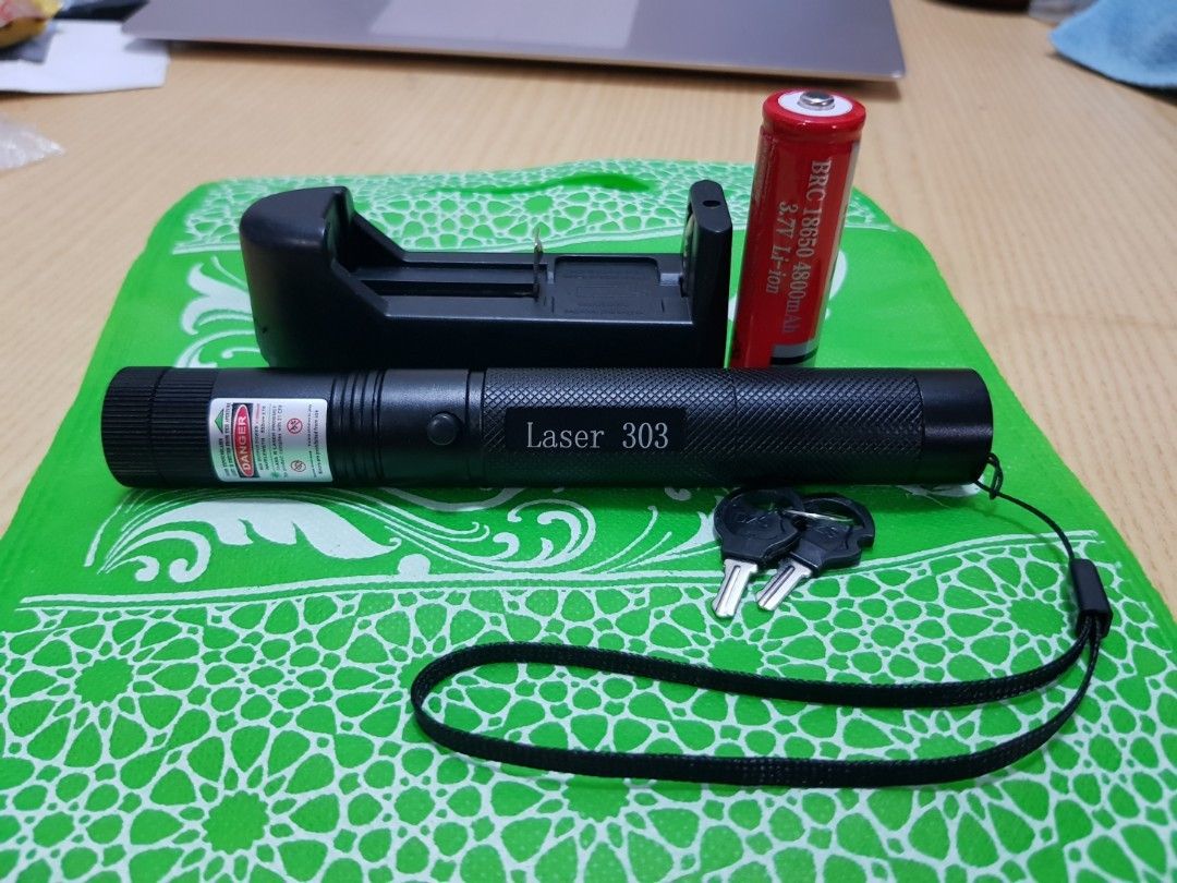 VM SHOPPING MALL Rechargeable Green Laser Pointer 5 Mile+ Battery 303 Party Pen Disco Light-picture-15