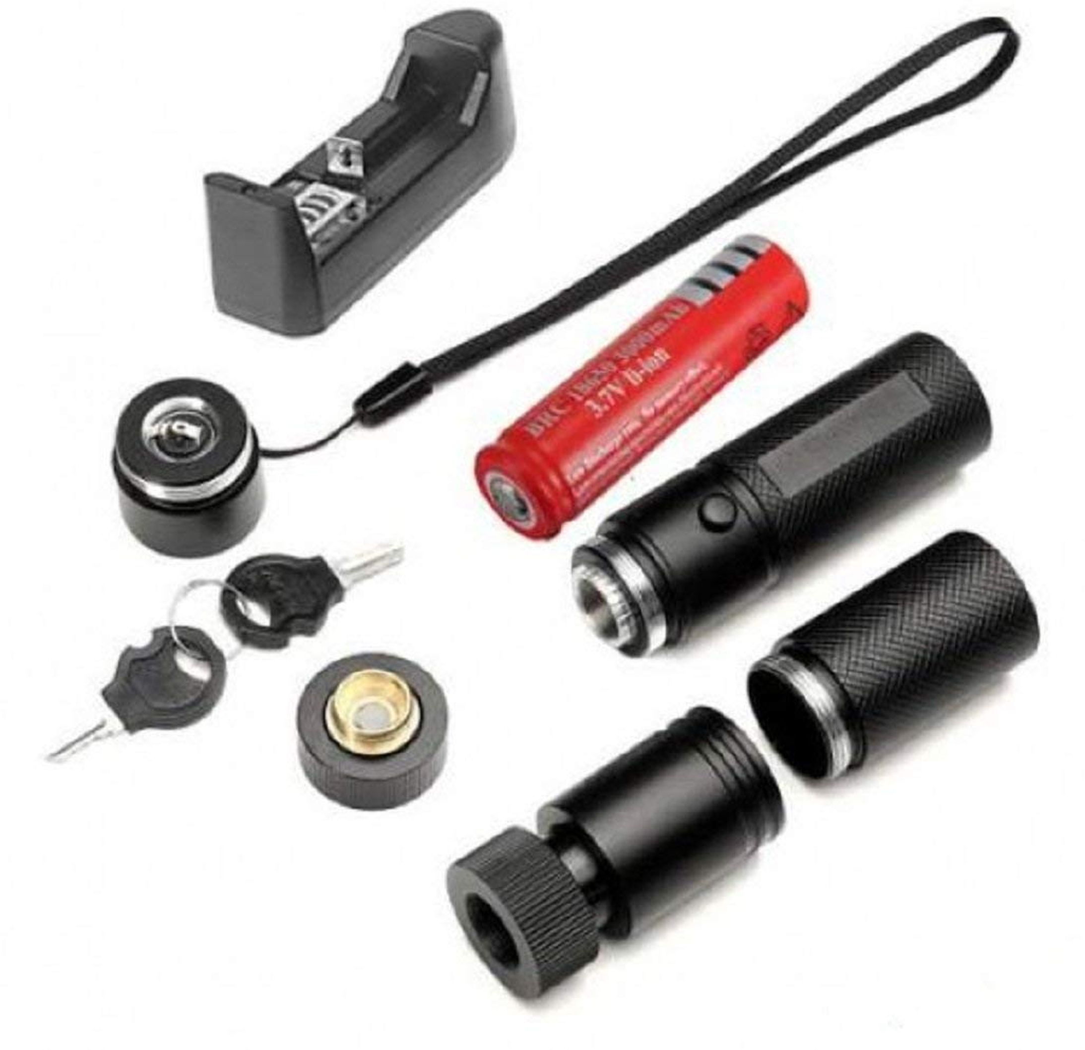 Point Zero Green Laser Pointer Pen | Rechargeable Beam Light with Safety Lock & Star Lens-image-9