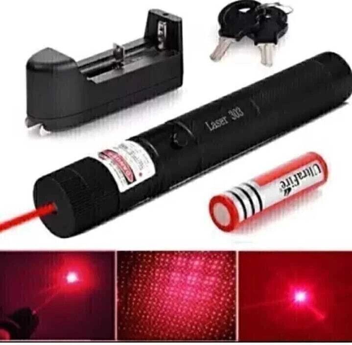 Justakeit Laser Pointer Rechargeable Adjustable Beam Starry Party Pen Disco Light