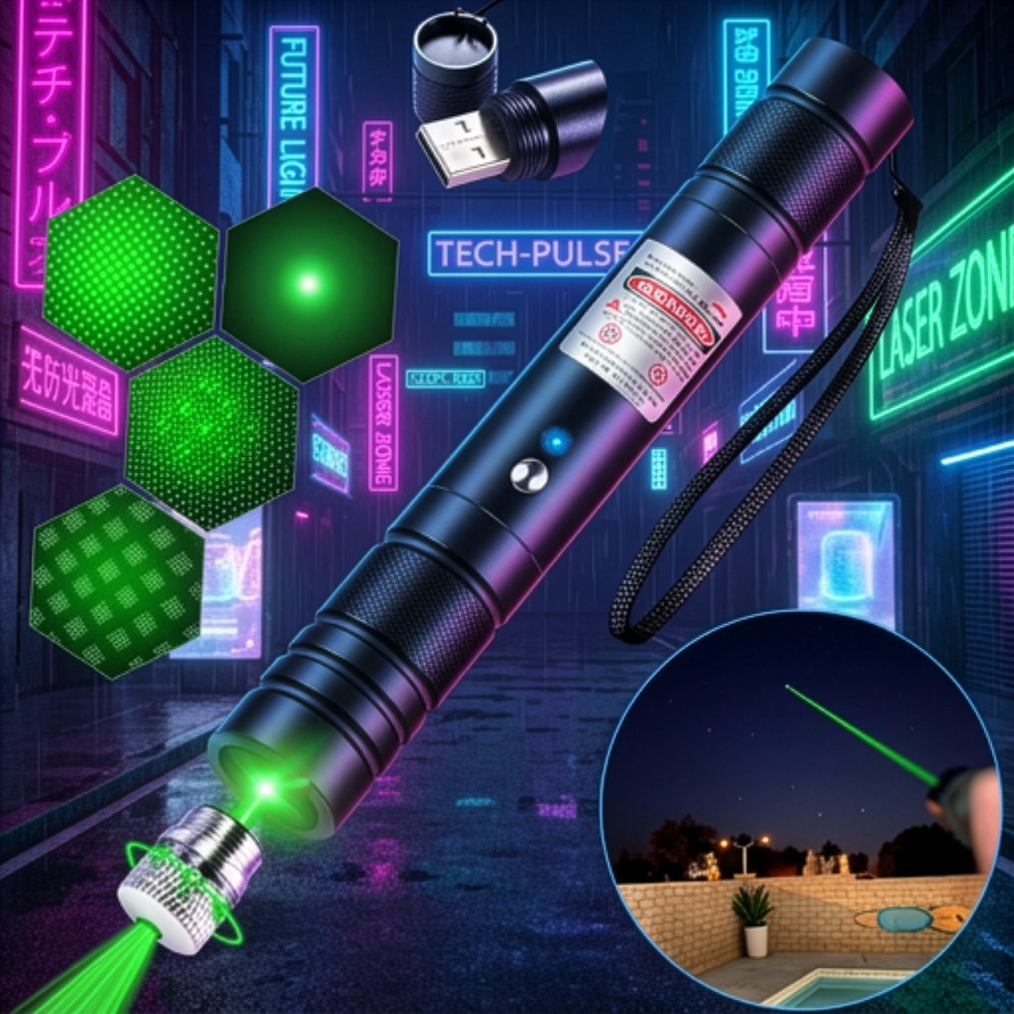 Nivara Rechargeable Laser Pointer Light Long Range Green Laser Light-image-34
