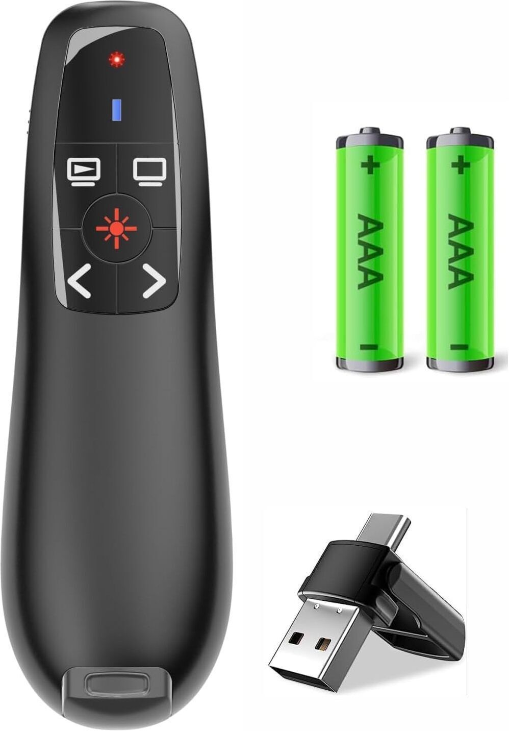 Jihaan Premium Wireless Presenter Professional Laser Point Presenter Slide Changer Controller, Presenter-picture-12