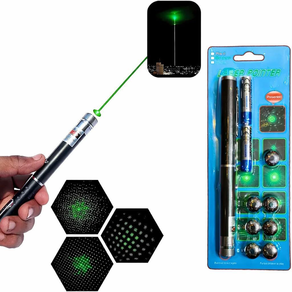 MY BABY LOVE A PERFECT CARE Laser Pointer Pen with 7 Interchangeable Pattern Heads-picture-36