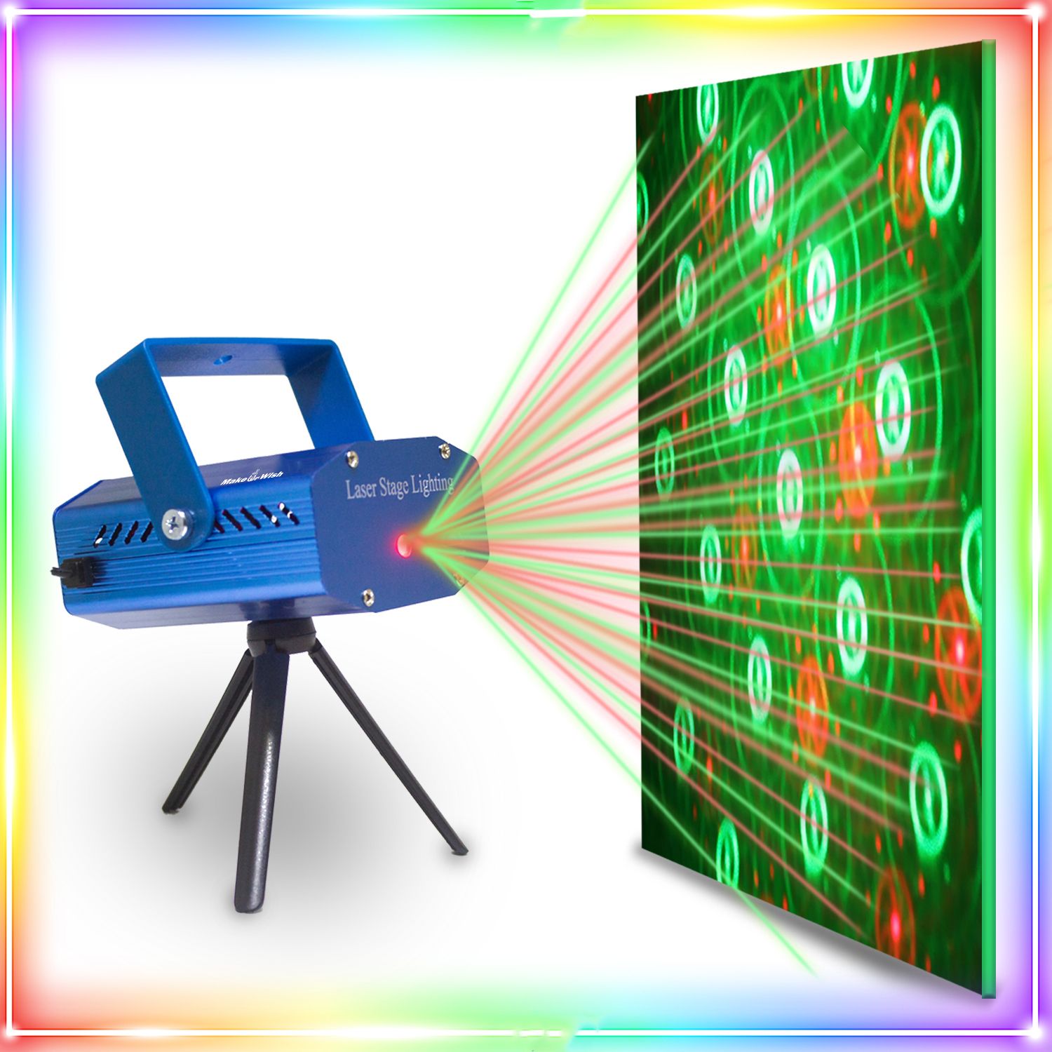 Make Ur Wish Dj Disco 12 Modes Combinations, Strobe Stage Sound Activated Laser Lights-picture-15