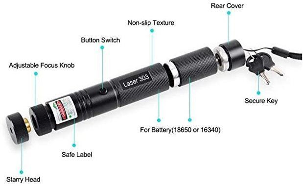 NextTech Rechargeable Green Laser Pointer 5 Mile+ Battery 303 Party Pen Disco Light-picture-35