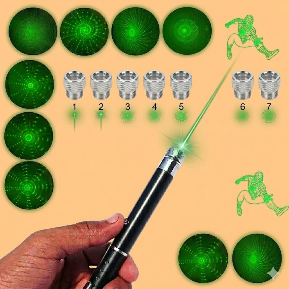 SEBON Dynamic Green Laser Projector - 7 Effect Heads & Multiple Modes -GBL-1-picture-46
