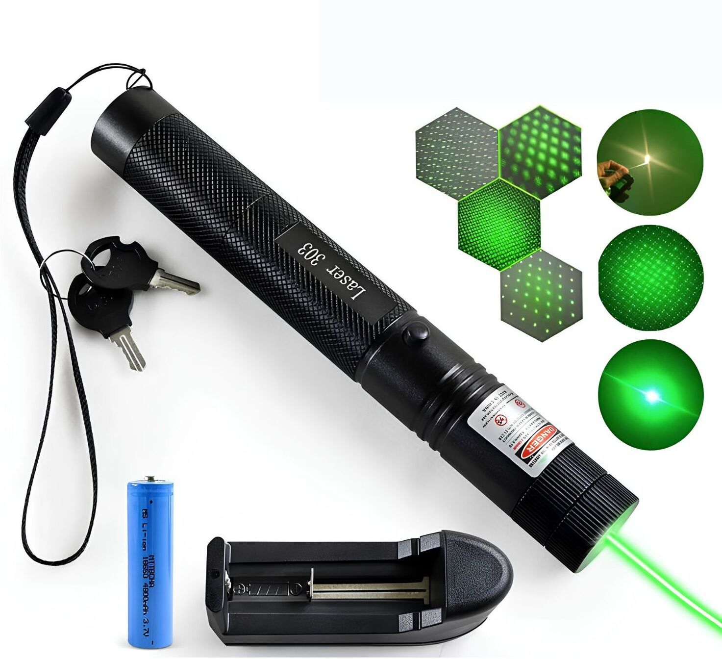 KITTER Rechargeable Green Laser Pointer Pen for Kids Presentation with Adjustable Cap-image-11