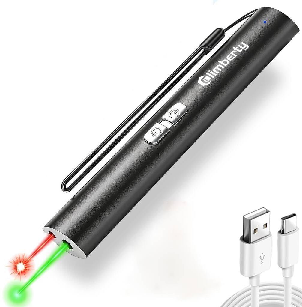 ELEPHANTBOAT USB C Rechargeable Dual Color Laser Pointer with Green and Red Beams-picture-25