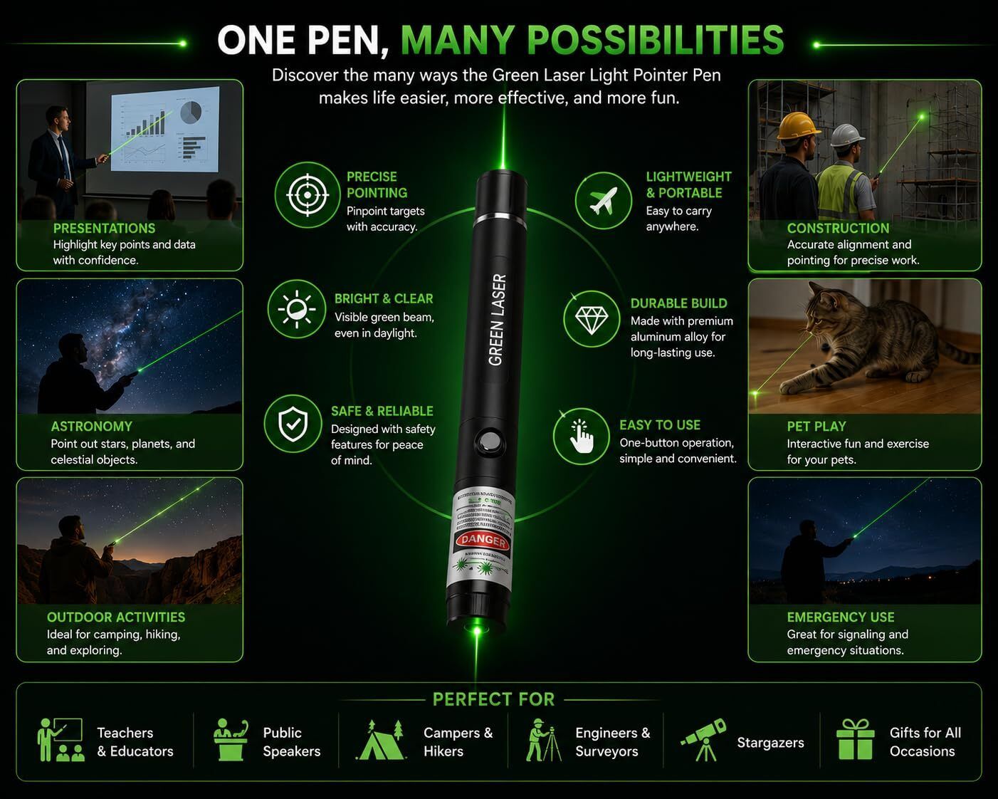 IMMUTABLE Ultra Powerful Green Laser Pointer Pen, 1000 FT Range wx6-picture-23